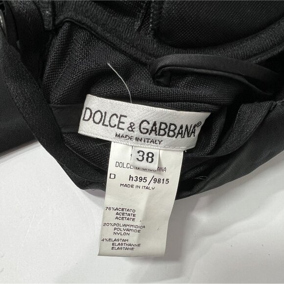 Dolce & Gabbana Vintage F/W 1997 Wrap Bra Mini Dress in Black - Picture 7 of 7